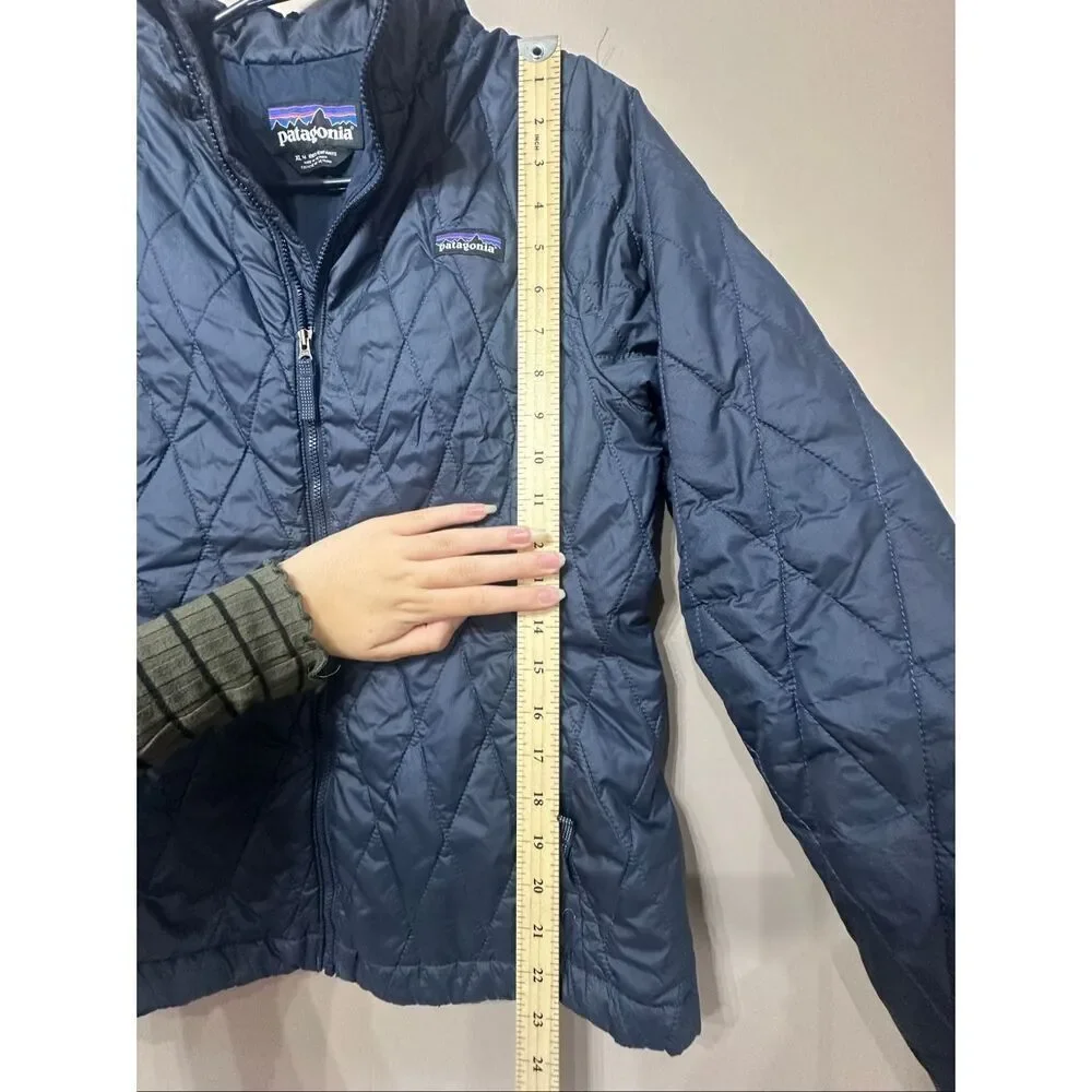Patagonia Nano Puffer Dark Blue Winter Jacket Coat Kid's XL (14)